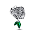 Sparkling Rose in Bloom Charm