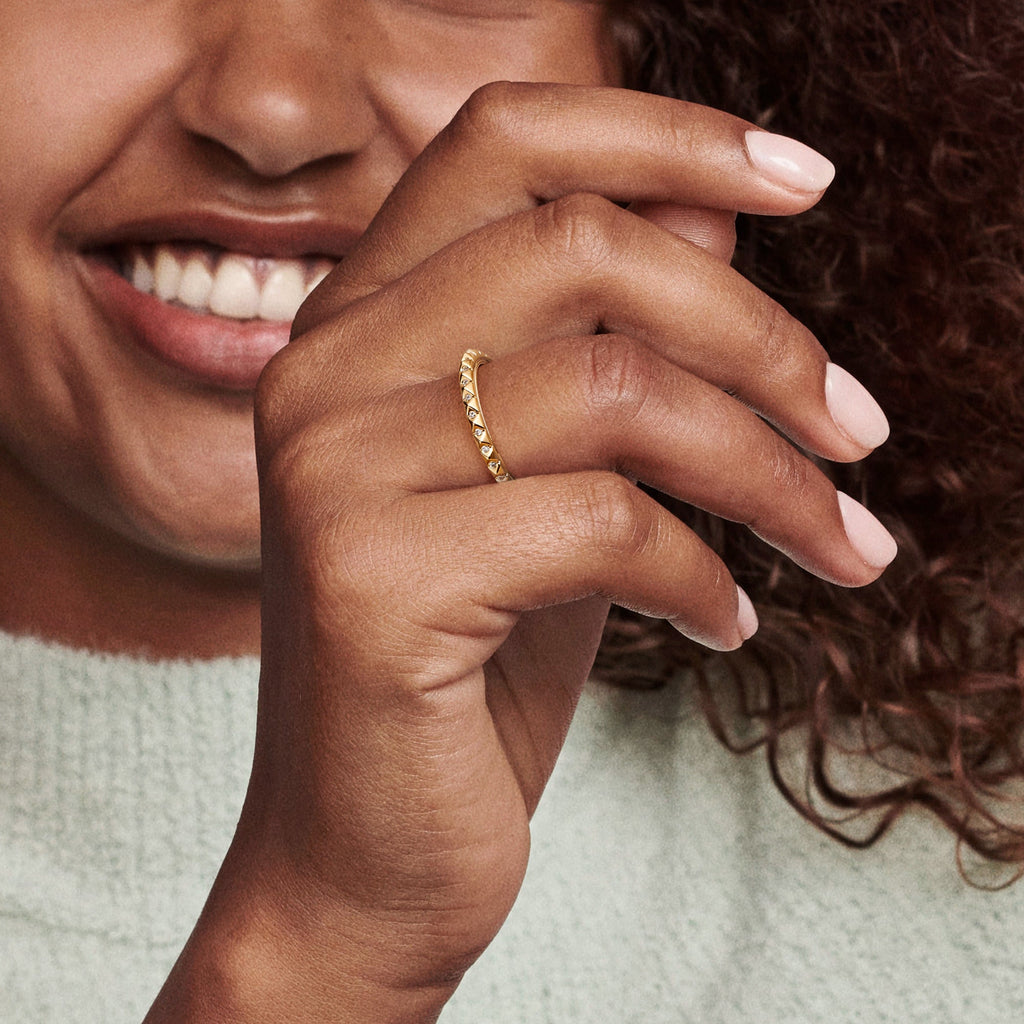 Pandora ME Pyramids Ring - 14k Gold Plated