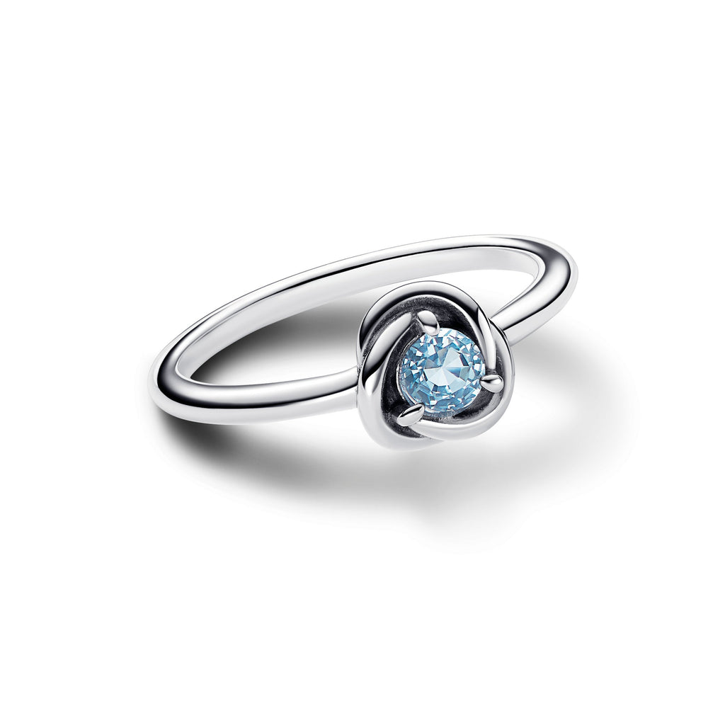 Sea Aqua Blue Eternity Circle Ring