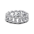 Pavé Cuban Chain Ring