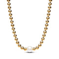 Treated Freshwater Cultured Pearl & Beads Collier Necklace