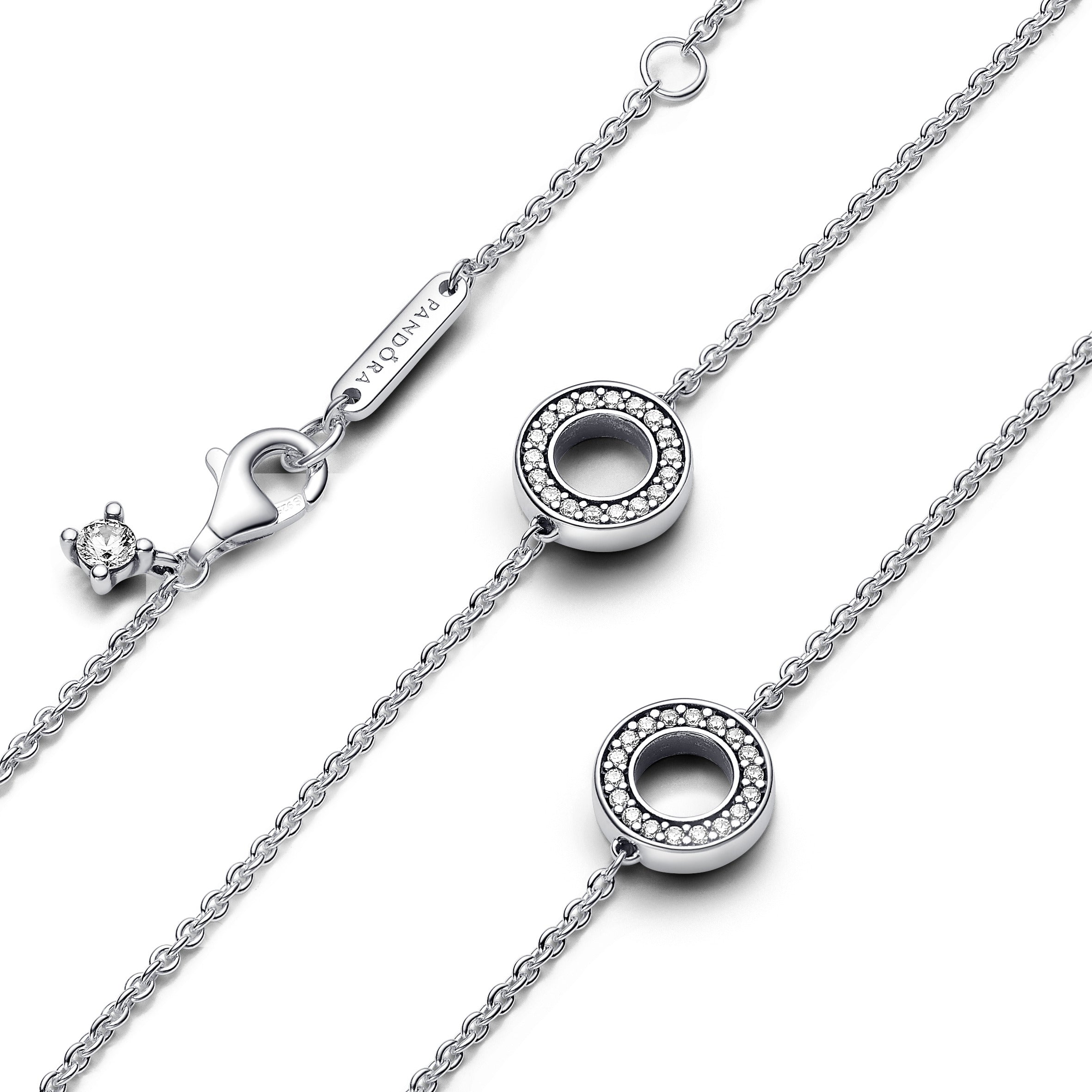 Pavé Circles Chain Necklace