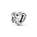 Openwork Family Heart & Star Charm