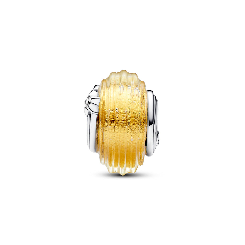 Shooting Star Grooved Murano Glass Charm