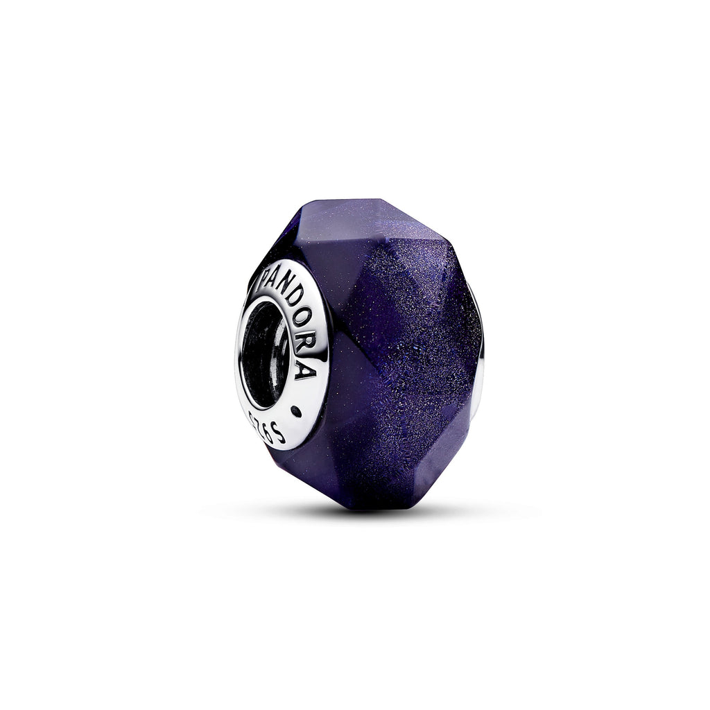 Faceted Blue Murano Glass Charm