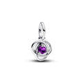 February Purple Eternity Circle Dangle Charm