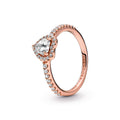 Sparkling Elevated Heart Ring