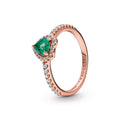 Sparkling Elevated Heart Ring