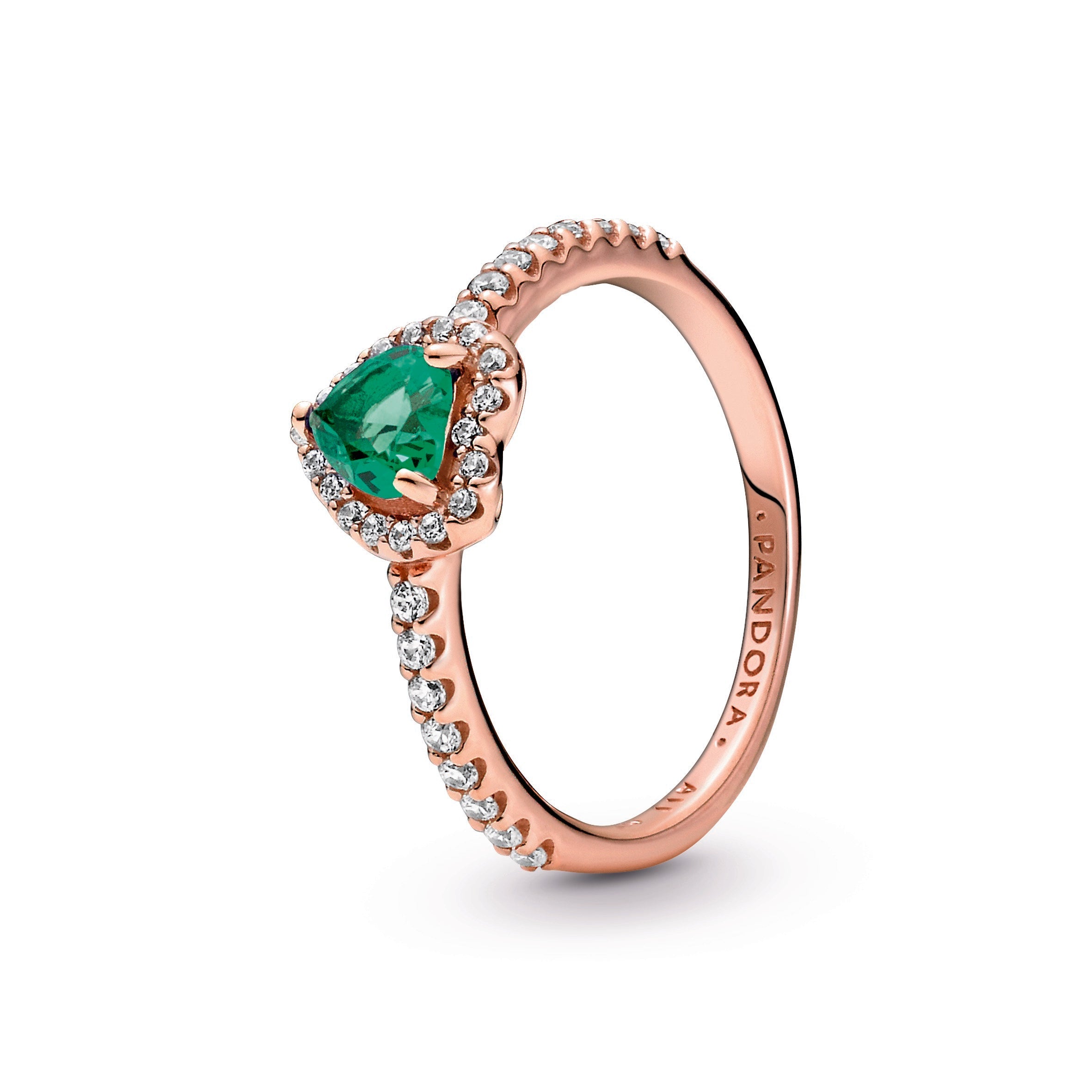 Sparkling Elevated Heart Ring