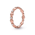 Sparkling Seashell Band Ring