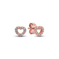 Open Heart Stud Earrings