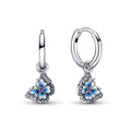 Blue Butterfly Hoop Earrings