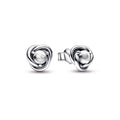 Clear Eternity Circle Stud Earrings