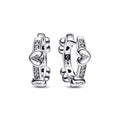 Radiant Sparkling Hearts Hoop Earrings
