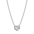 Sparkling Infinity Heart Collier Necklace