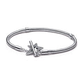 Pandora Moments Asymmetric Star T-bar Snake Chain Bracelet