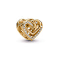 Sparkling Entwined Hearts Charm