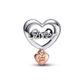 Love You Sister Heart Charm