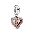 Sparkling Freehand Heart Dangle Charm