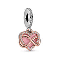 Sparkling Infinity Heart Dangle Charm