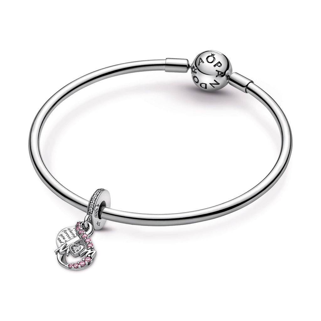 Mum Infinity Pavé Double Dangle Charm