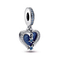 Celestial Shooting Star Heart Double Dangle Charm