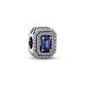 Blue Sparkling Levelled Rectangular Charm