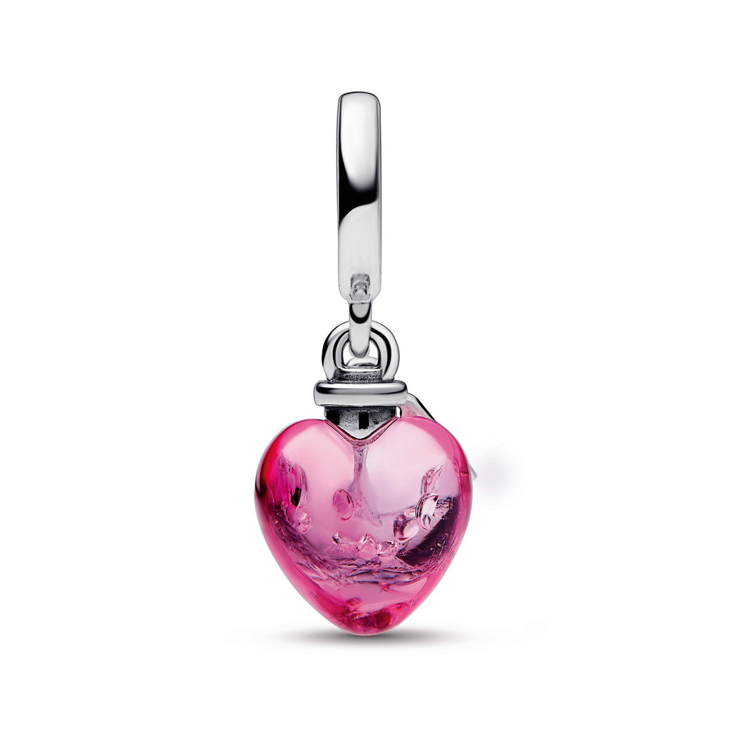 Love Potion Murano Glass Heart Dangle Charm