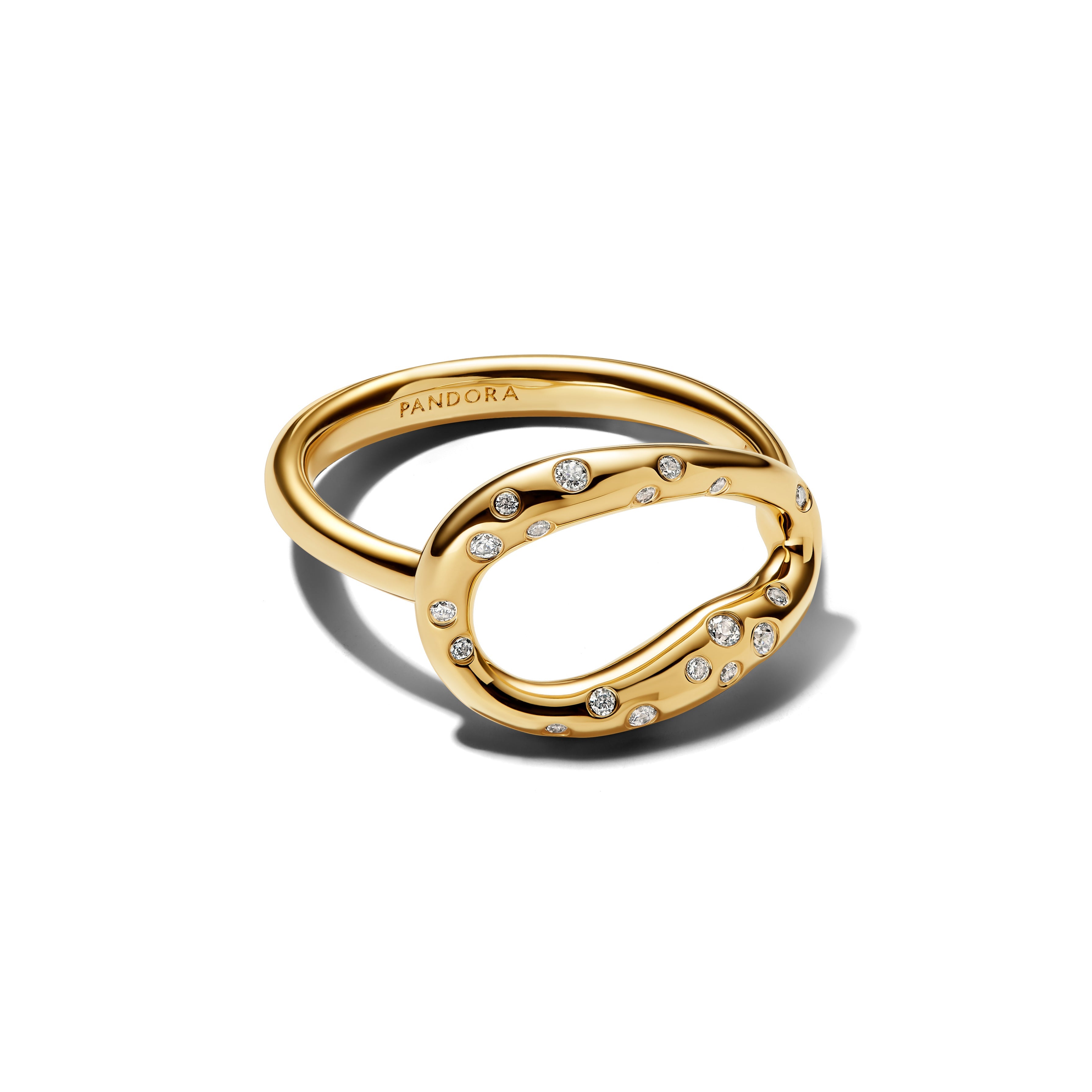 Organically Shaped Stone-Set Statement Ring