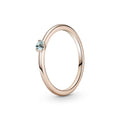 Light Blue Solitaire Ring