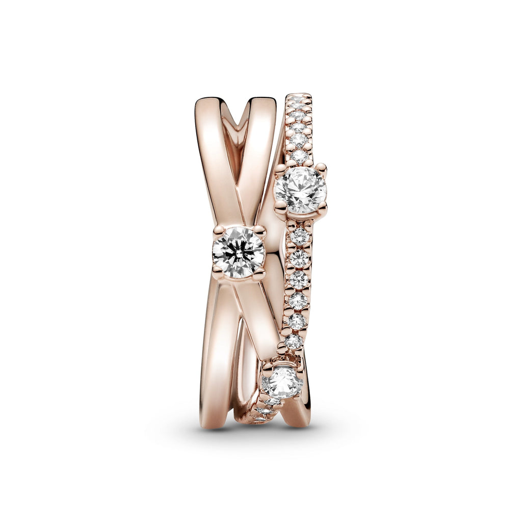 Sparkling Triple Band Ring