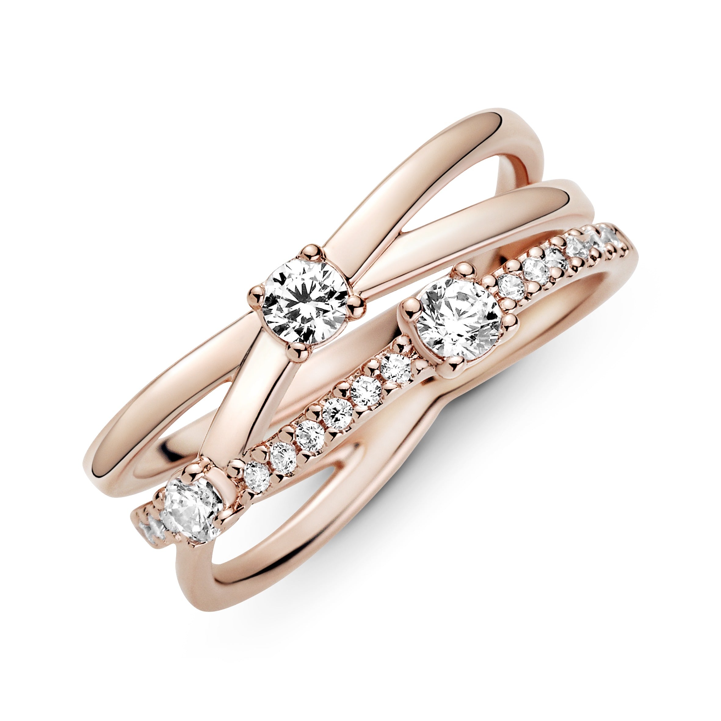 Sparkling Triple Band Ring