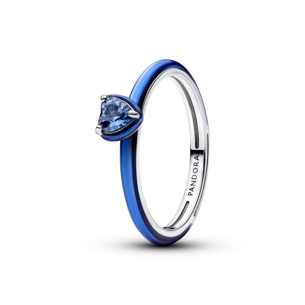 Blue Chakra Heart Ring