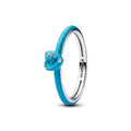 Turquoise-colored Heart Stone Ring