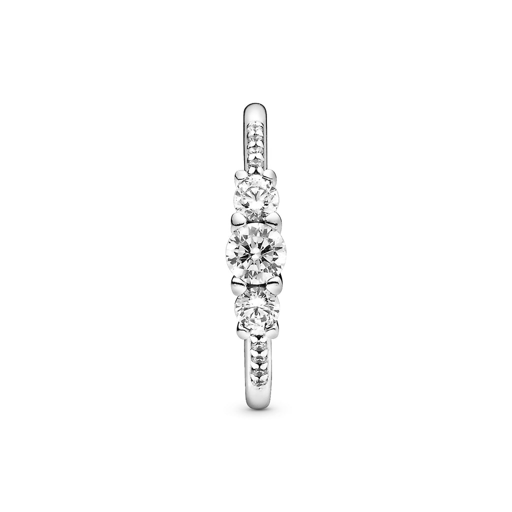 Clear Three-Stone Ring