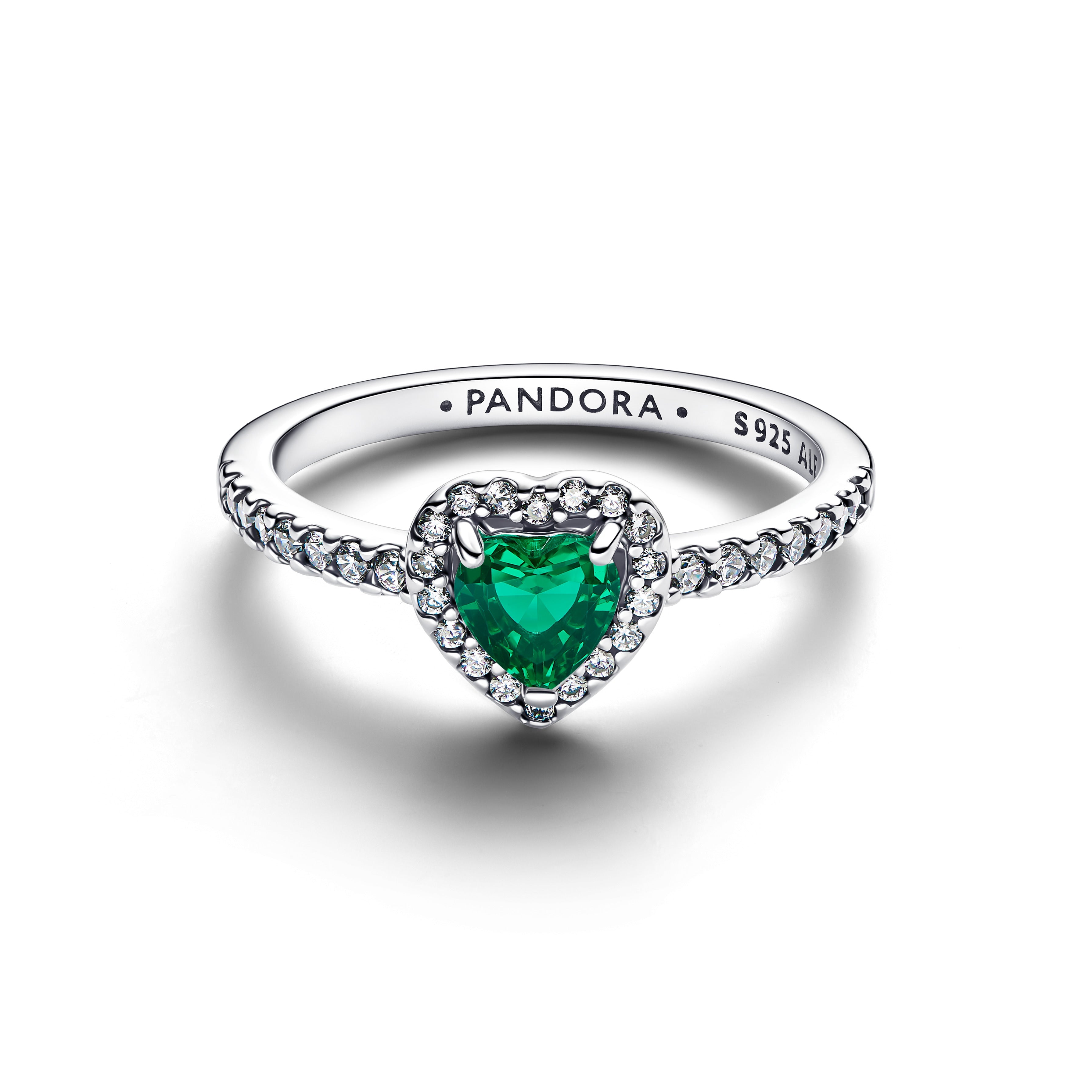 Elevated Royal Green Heart Ring