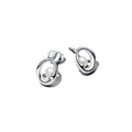Organically Shaped Oval & Treated Freshwater Cultured Pearl Stud Earrings
