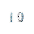 Light Blue Huggie Earrings