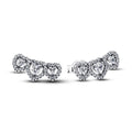 Halo Heart Trilogy Stud Earrings