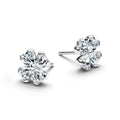 Sparkling Lucky Clover Stud Earrings