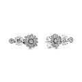 Sparkling Daisy Flower Trio Stud Earrings