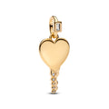 Engravable Heart Key Pendant