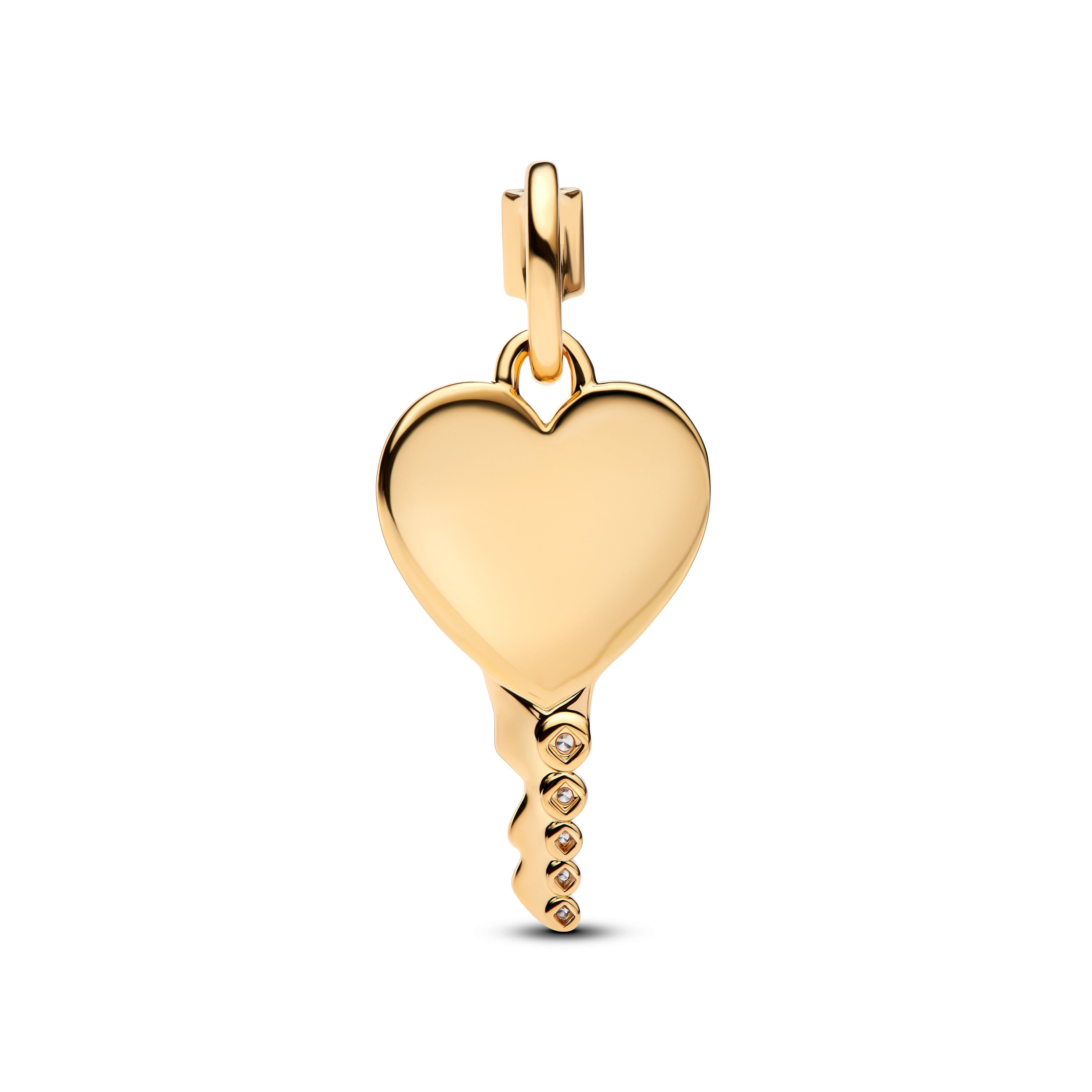 Engravable Heart Key Pendant