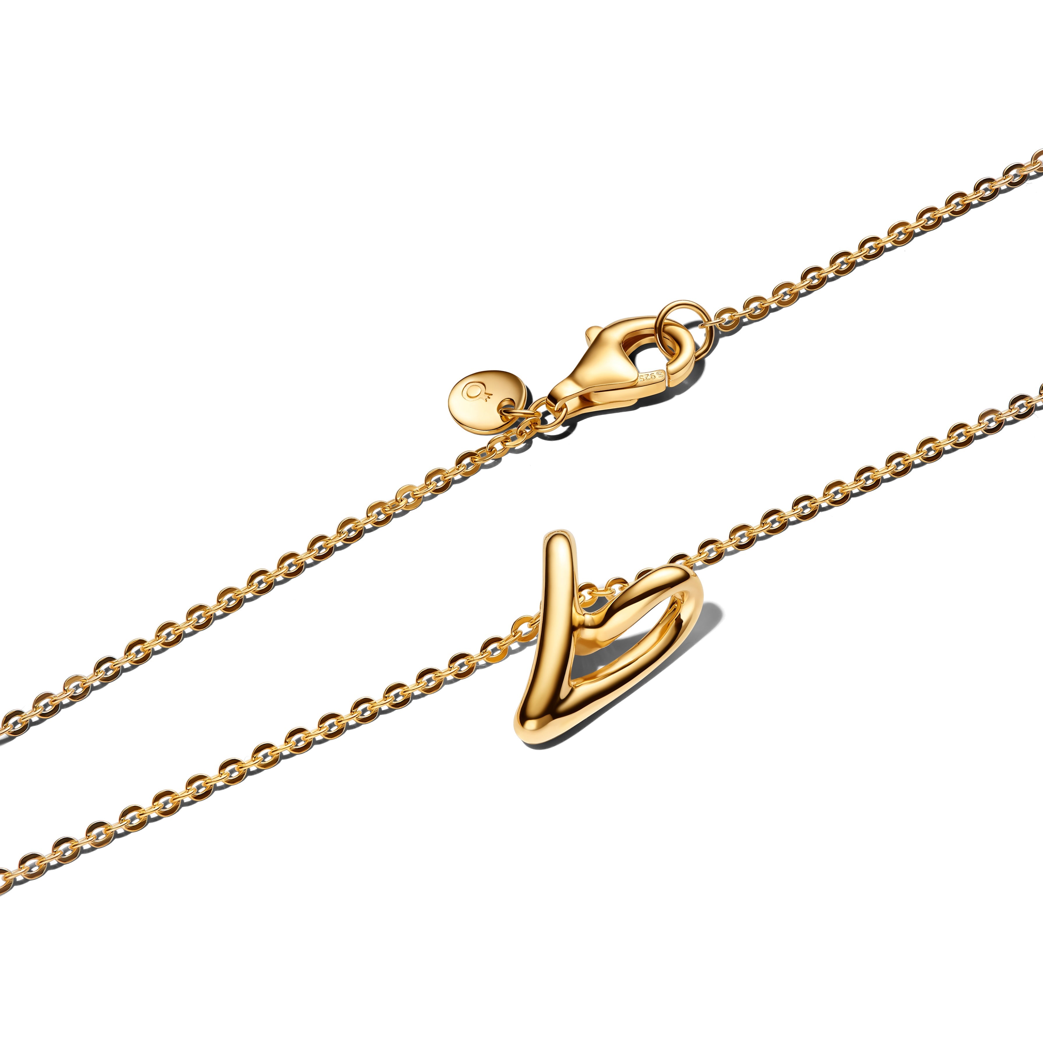Organically Shaped Heart Small Pendant Necklace