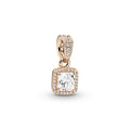 Square Sparkle Halo Pendant
