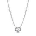 Sparkling Infinity Heart Collier Necklace