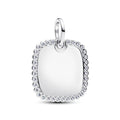 Engravable Square Tag Pendant