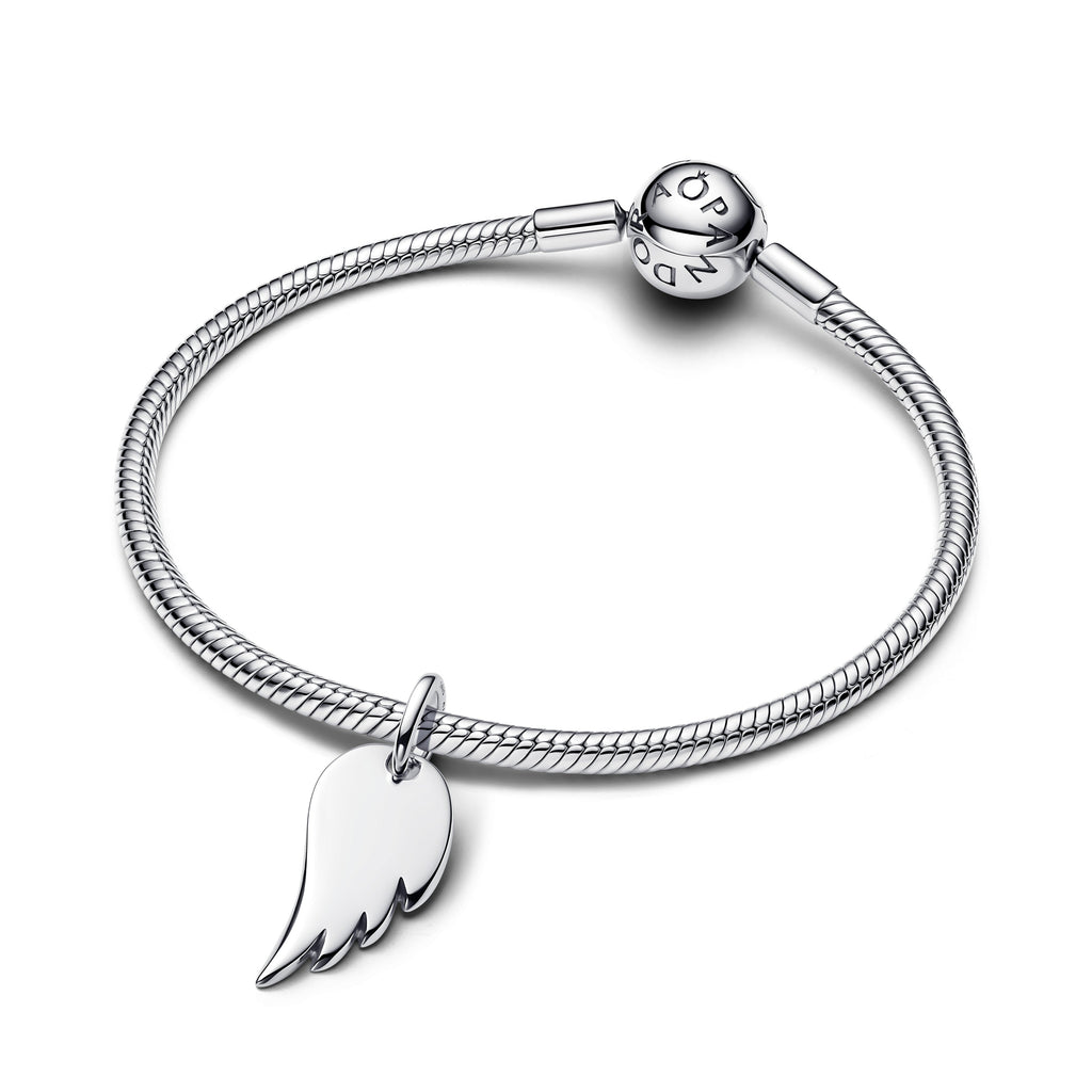 Engravable Angel Wing Tag Pendant