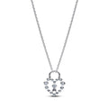 Sparkling Heart Padlock Pendant Necklace