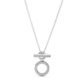 Double Hoop T-bar Necklace